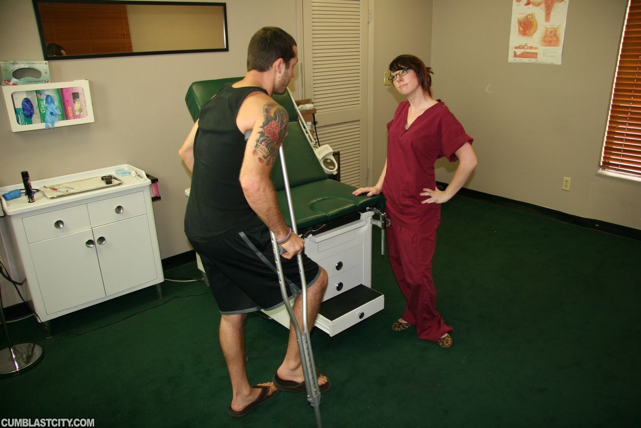Dakota Charms helps an injured man as his nurse